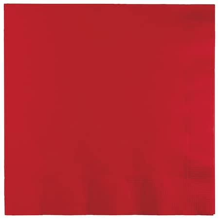 Touch Of Color Classic Red Dinner Napkins 3 ply, 8.5"x8", 250PK 591031B